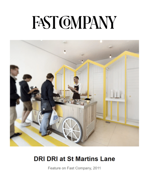 Fast Company feature on DRI DRI, the pop-up gelateria at the St Martins Lane Hotel